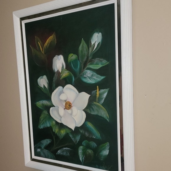 BEAUTIFUL VINTAGE OIL ON CANVAS PAINTING SIGNED BY LISETTE - Picture 8 of 11